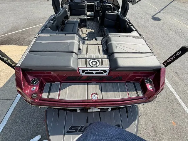 Slide: The Image of 2023 Supra SL550 boat with luxurious interior and stylish design. - 25