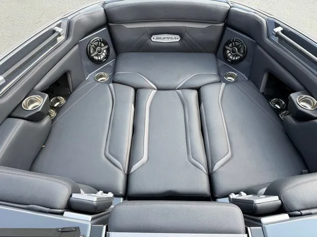 Slide: The Image of 2023 Supra SL550 interior with luxurious leather seating. - 38