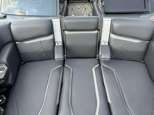 Slide: The Image of Interior of 2023 Supra SL550 featuring modern leather seats. - 39