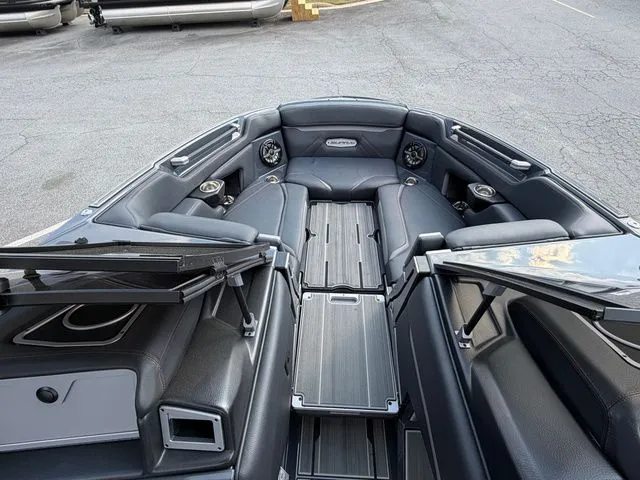 Slide: The Image of Interior of a 2023 Supra SL550 boat with luxurious features. - 40