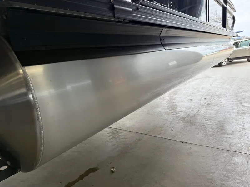 Slide: The Image of Close-up of Barletta Cabrio 24CC pontoon, model year 2025. - 25