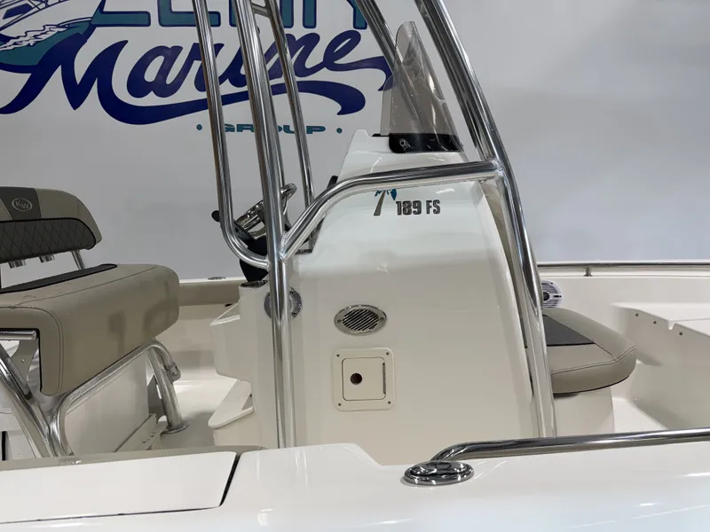Slide: The Image of 2026 Key West 189 FS boat interior with seating area. - 7