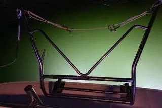 Slide: The Image of Interior of 2007 Sea Ray 36 Sedan Bridge yacht, featuring modern seating and ambient lighting. - 10