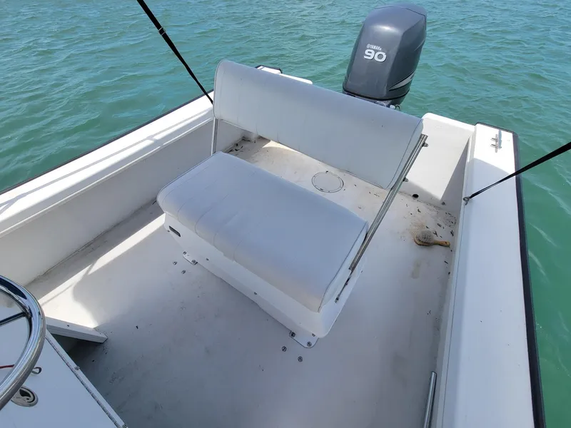 Slide: The Image of Interior of a 2007 Eastern 20CC boat with Yamaha 90 engine. - 5