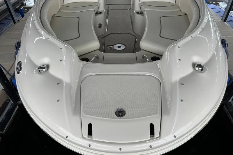Slide: The Image of 2008 Sea Ray 240 Sundeck boat interior with spacious seating and sleek design. - 26