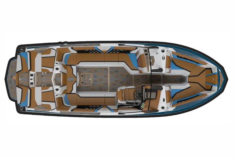 Slide: The Image of Manufacturer Provided Image: 2023 Tigé 25ZX boat interior layout, top view. - 17