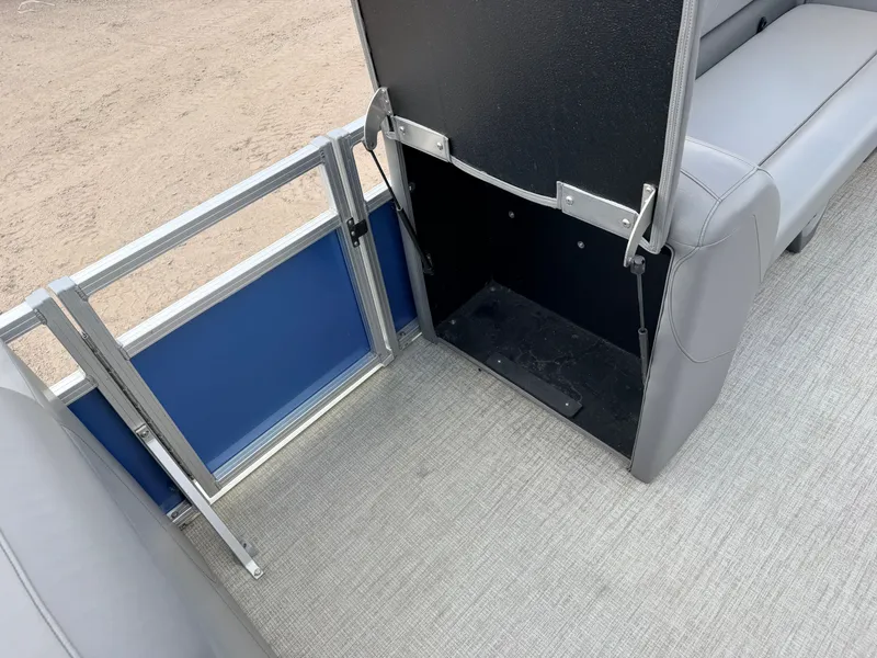 Slide: The Image of Interior of Tahoe Sport 2080 CRB boat, gray upholstery, 2022 model. - 12