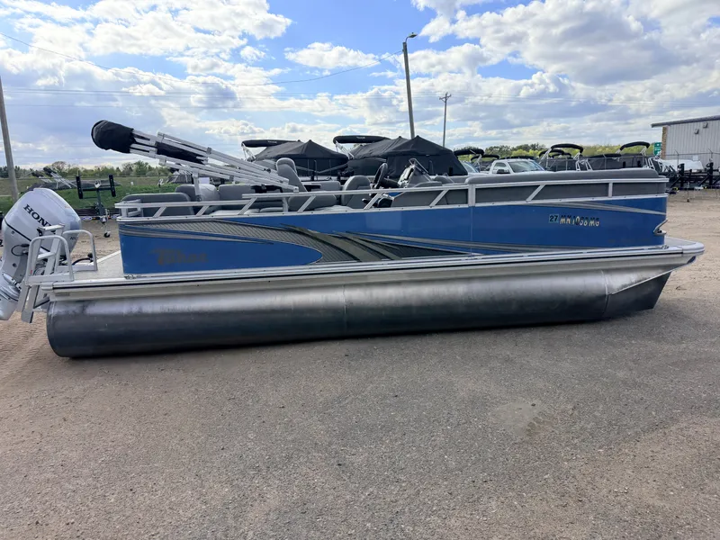 Slide: The Image of 2022 Tahoe Sport 2080 CRB pontoon boat with Honda 100HP engine. - 15
