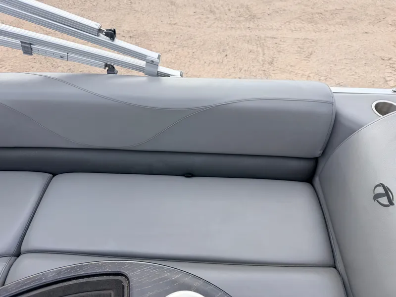Slide: The Image of 2022 Tahoe Sport 2080 CRB boat seat with gray upholstery. - 27