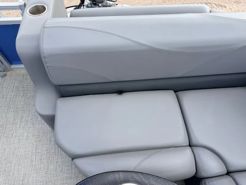 Slide: The Image of Gray leather seating in 2022 Tahoe Sport 2080 CRB boat. - 29