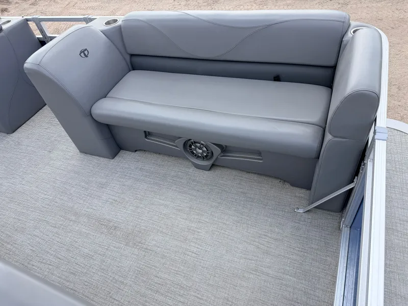 Slide: The Image of Gray seating in Tahoe Sport 2080 CRB boat, 2022 model. - 9