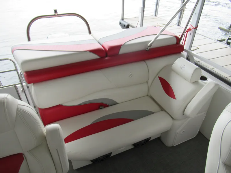 Slide: The Image of Interior of 2014 JC Sporttoon 26TT with red and white seating. - 8