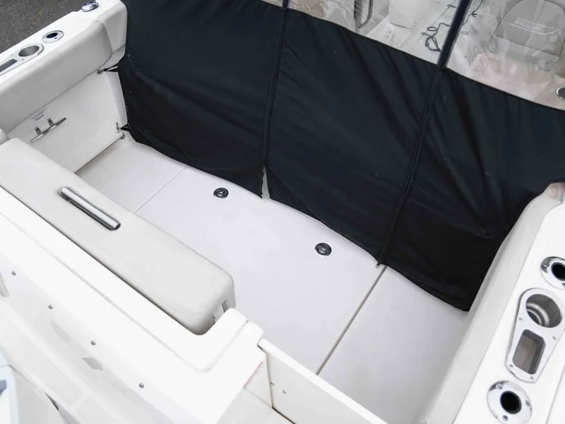 Slide: The Image of Interior of 2022 Boston Whaler 240 Vantage with seating area. - 5