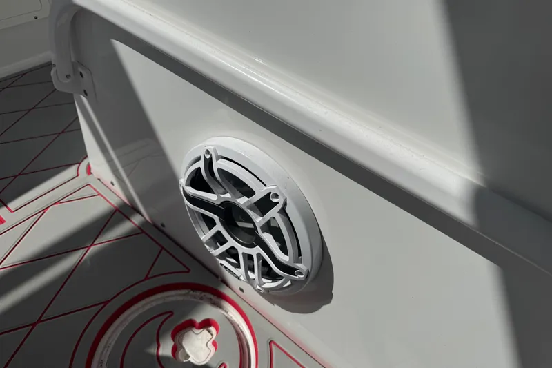 Slide: The Image of Speaker detail on 2023 Sea Hunt Gamefish 27 Forward Seating boat interior. - 15