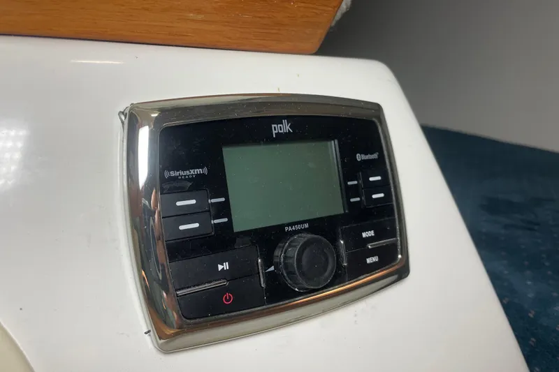 Slide: The Image of Polk audio system with Bluetooth and SiriusXM, model PA450UM, in a 2001 Precision 23 boat. - 20