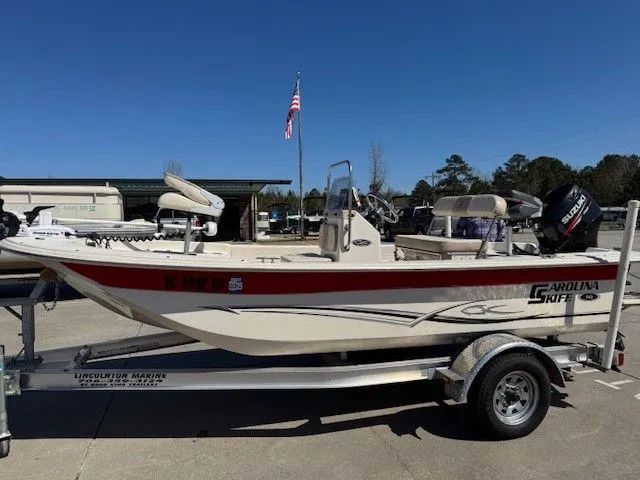 The Image of 2016 Carolina Skiff 16 JVX CC on trailer, side view. - 1