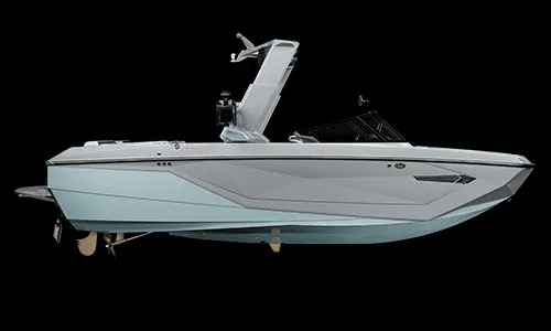 The Image of 2026 Nautique G23 boat, modern design, side view. - 1