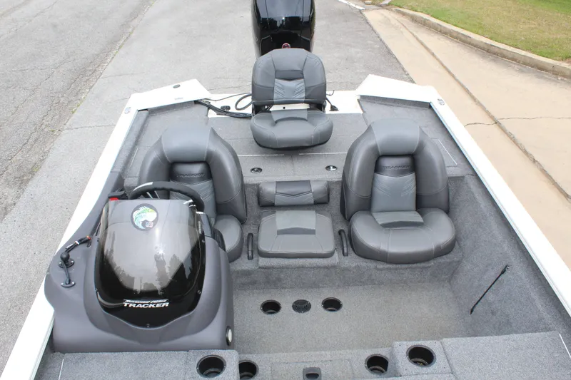 Slide: The Image of 2020 Tracker Pro Team 195 TXW TE interior view with seating. - 10