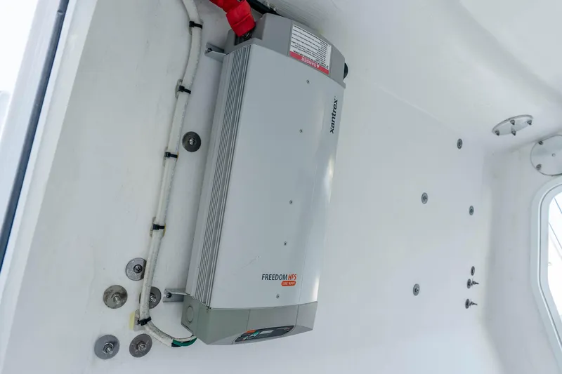 Slide: The Image of Xantrex Freedom HFS inverter installed on a 2019 Freeman 42LR boat. - 65