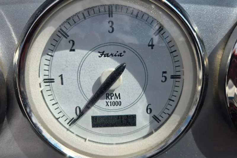 Slide: The Image of Close-up of a Faria tachometer in a 2008 Regal 1900 Bowrider boat. - 8