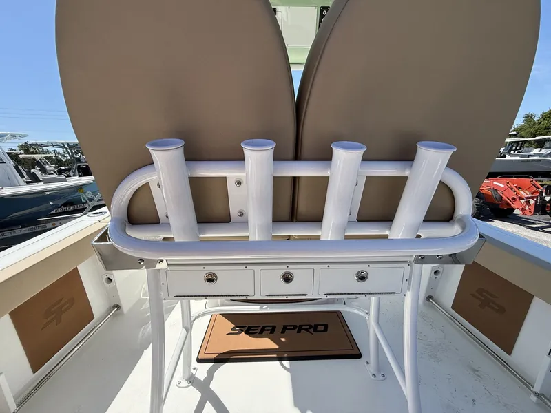 Slide: The Image of 2026 Sea Pro 222 Center Console with fishing rod holders. - 15