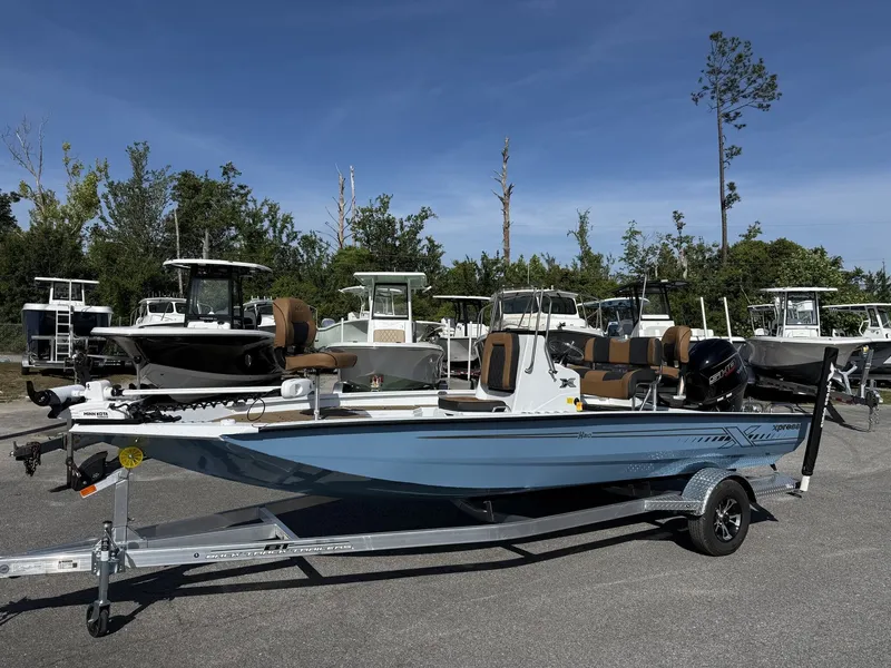 The Image of 2026 Xpress Hyper-Lift Bay Series H20B boat on trailer. - 1