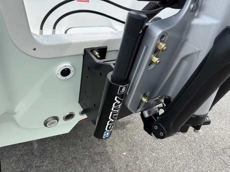 Slide: The Image of Tidewater 2300 Carolina Bay 2026 boat motor mount detail view. - 3