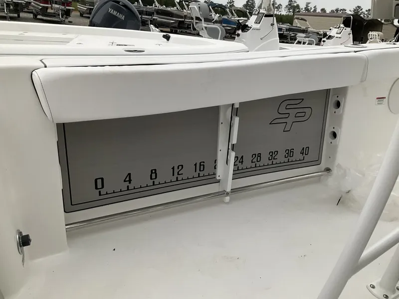 Slide: The Image of 2024 Sea Pro 222 Center Console with measuring scale and logo. - 10