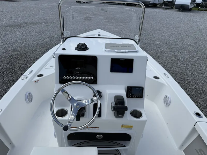 Slide: The Image of Interior view of the 2026 Sea Pro 230 Bay boat. - 6