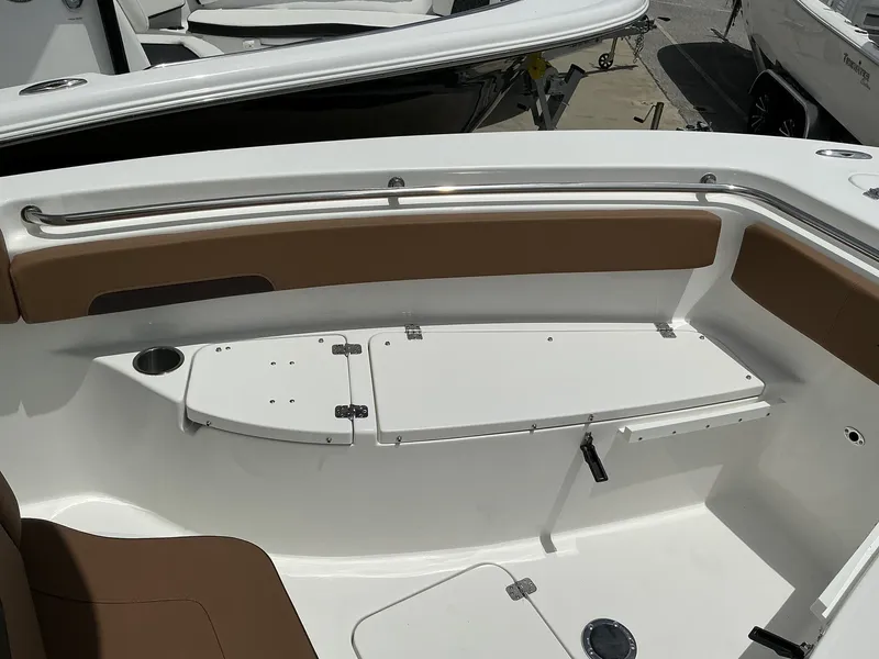 Slide: The Image of Interior view of Sea Pro 222 Center Console boat, model year 2026. - 11