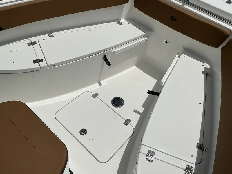 Slide: The Image of Interior view of Sea Pro 222 Center Console boat, year 2026. - 12