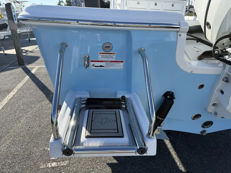Slide: The Image of 2026 Sea Pro 230 Bay boat with swim ladder. - 3