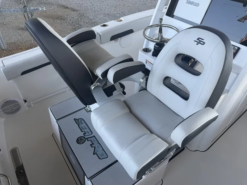 Slide: The Image of Interior of 2026 Sea Pro 245FLX R with luxurious seating. - 17