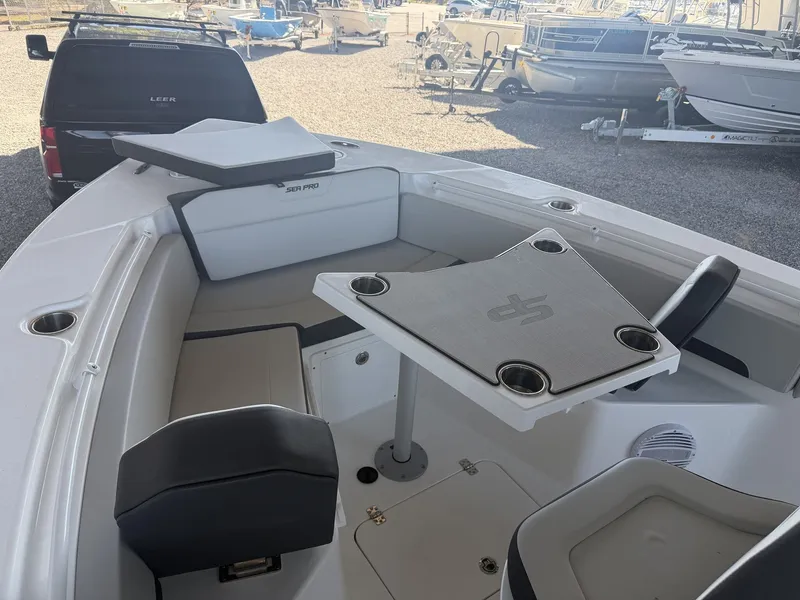 Slide: The Image of Interior view of the 2026 Sea Pro 245FLX R boat. - 26