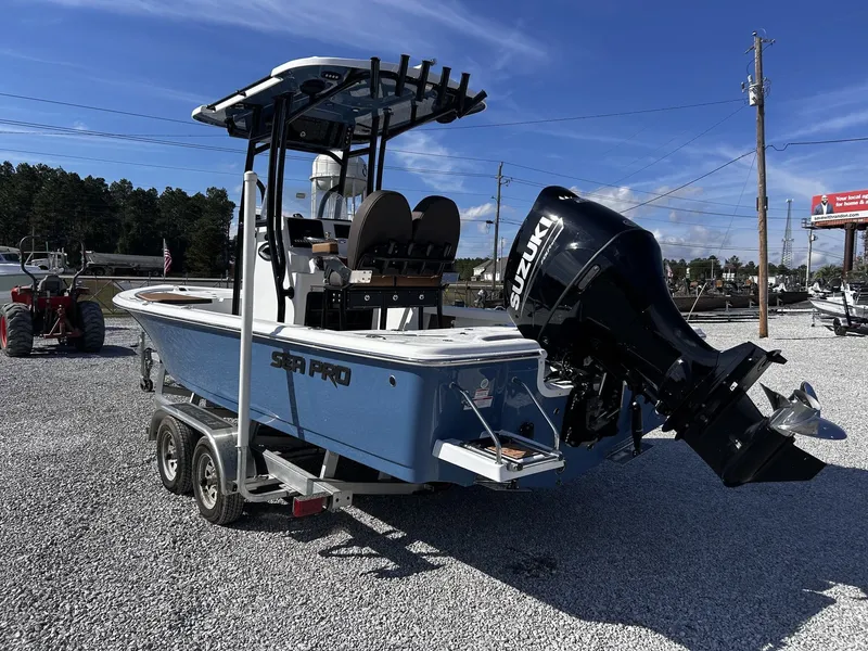 Slide: The Image of 2026 Sea Pro 230 Bay boat with Suzuki outboard motor. - 12