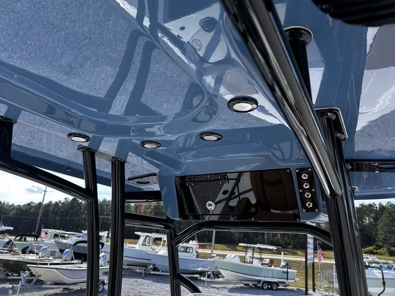 Slide: The Image of Interior view of Sea Pro 230 Bay 2026 boat canopy. - 9