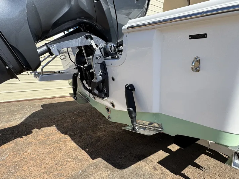 Slide: The Image of Rear view of Sea Pro 230 Bay with YAMAHA 200 engine, year 2026. - 12