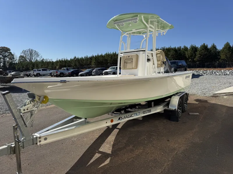 Slide: The Image of 2026 Sea Pro 230 Bay boat with YAMAHA 200 on trailer. - 7