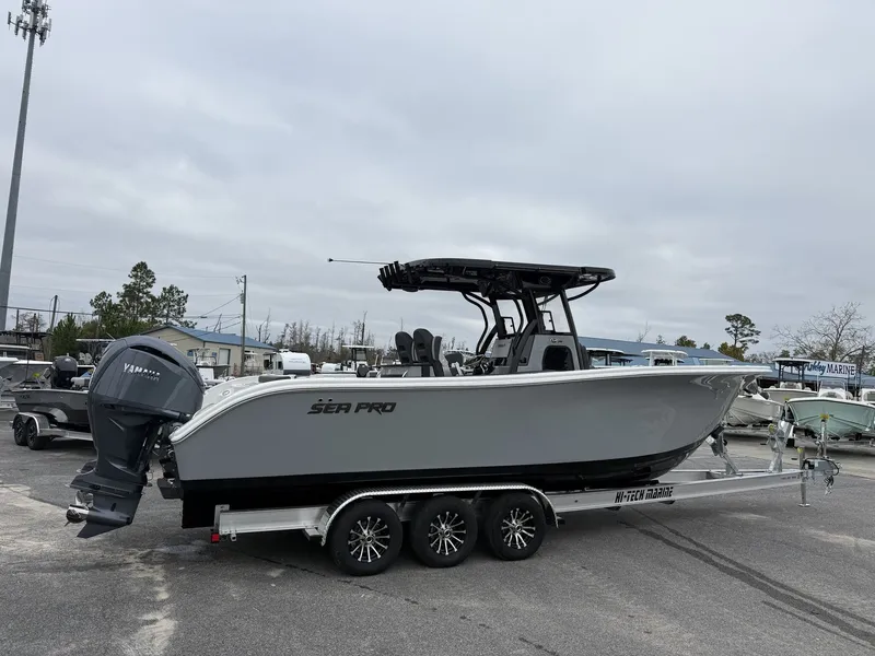 Slide: The Image of 2026 Sea Pro 292 with Yamaha 300S on trailer. - 3