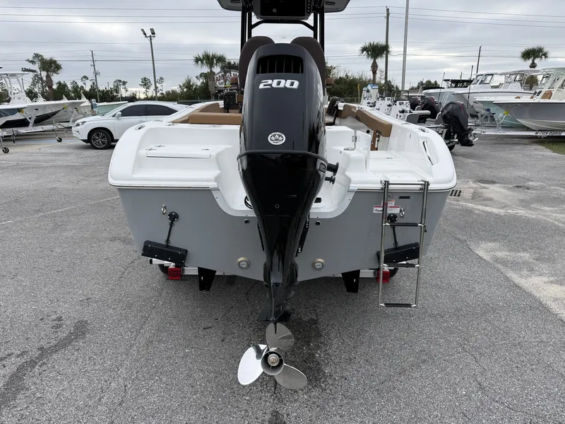 Slide: The Image of Rear view of a 2026 Sea Pro 222 boat with outboard motor. - 3
