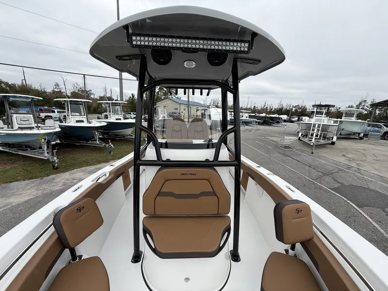 Slide: The Image of Interior view of the 2026 Sea Pro 222 boat model. - 8