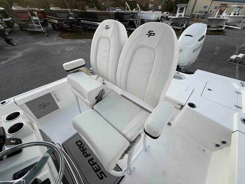 Slide: The Image of Interior of a 2026 Sea Pro 250 Bay boat. - 10