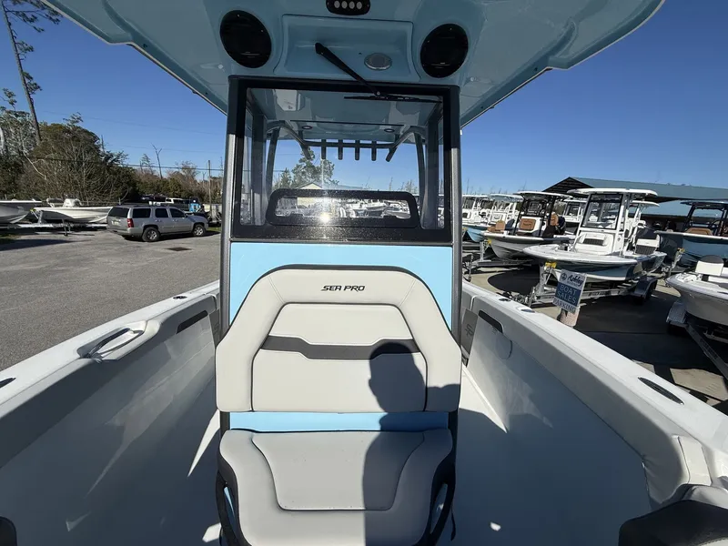 Slide: The Image of Interior view of Sea Pro 245FLX R boat, model year 2026. - 8
