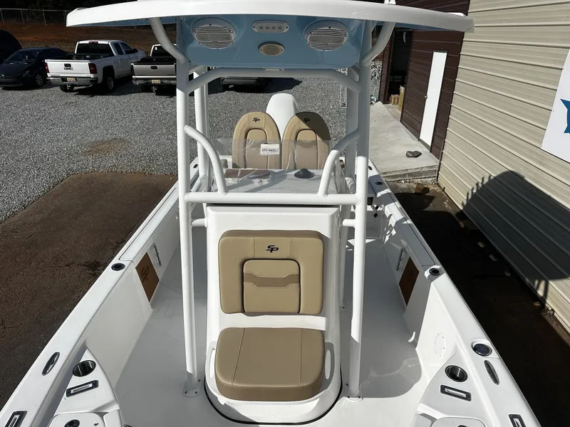 Slide: The Image of 2026 Sea Pro 230 Bay boat with modern features. - 11