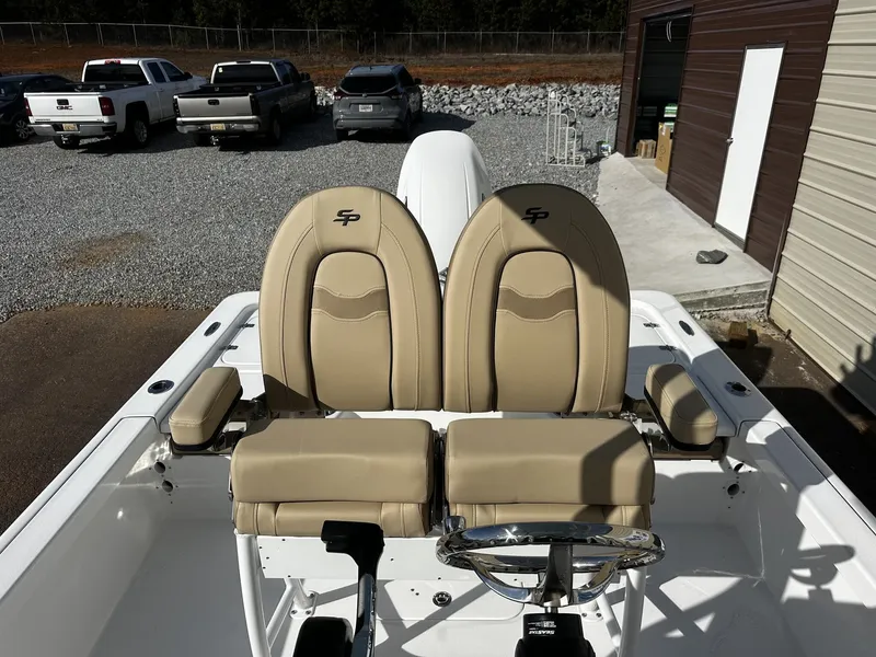 Slide: The Image of Interior view of 2026 Sea Pro 230 Bay with beige seats. - 9