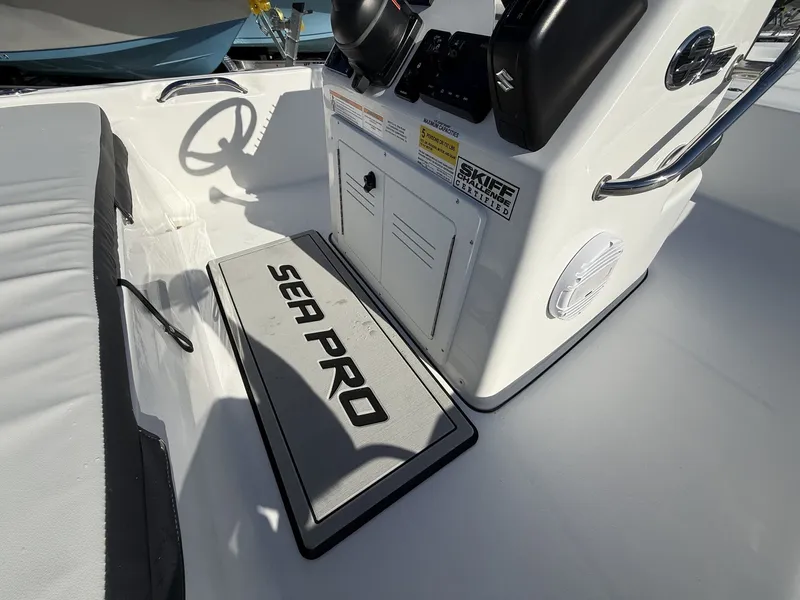 Slide: The Image of Interior view of Sea Pro 172 Bay boat, model year 2026. - 11