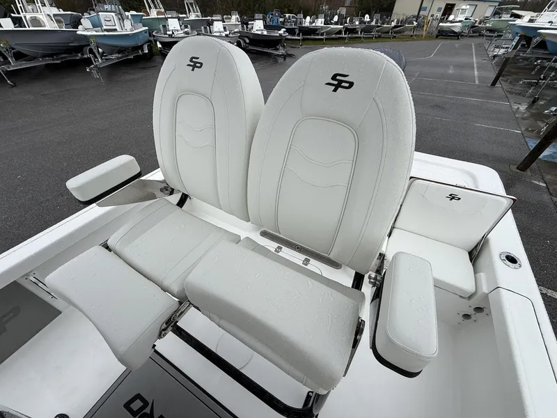Slide: The Image of Interior of 2026 Sea Pro 230 Bay with white seating. - 4