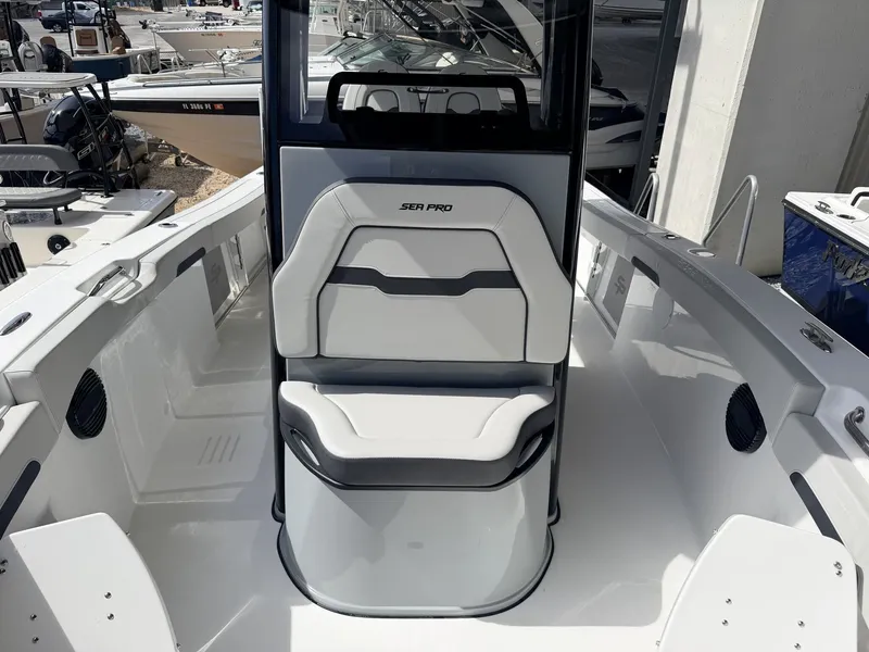 Slide: The Image of Interior view of Sea Pro 242 DLX boat, model year 2026. - 5