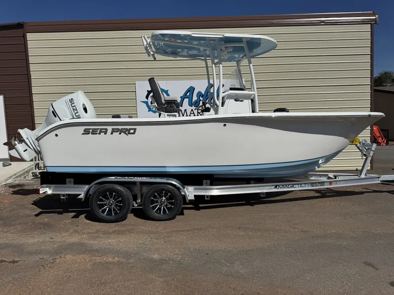 The Image of 2026 Sea Pro 222 Center Console on trailer. - 1