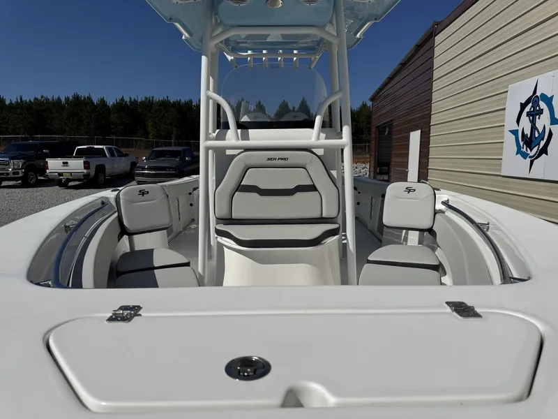 Slide: The Image of 2026 Sea Pro 222 Center Console boat with modern seating. - 5